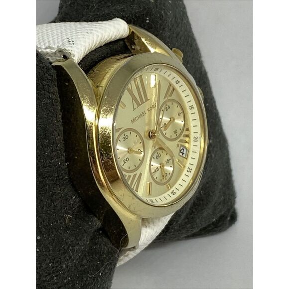 Michael Kors MK5973 Women's White Leather Analog Dial Quartz Wrist Watch XX494 - Picture 5 of 12